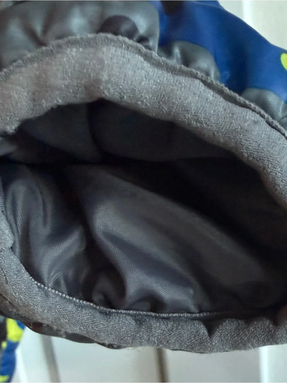 Gymboree Blue Gray Black Neon Yellow Camo Puffer Jacket